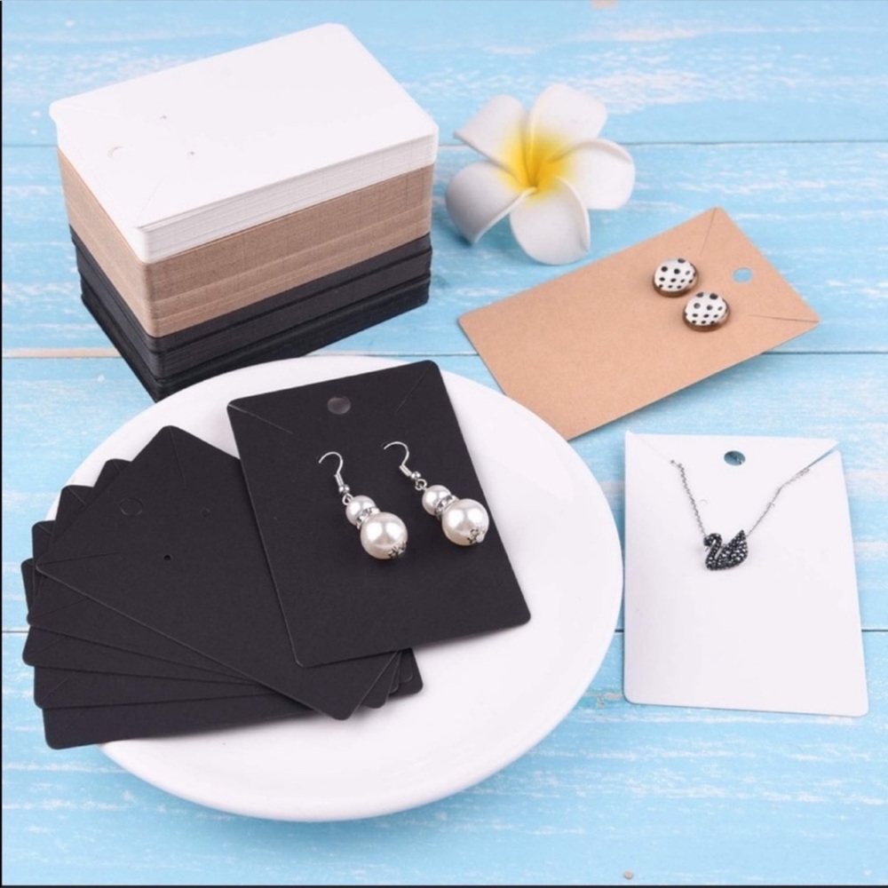120PC Multi Pack! 60 Multicolored Jewelry Display Cards 60 Self Seal Clear Bags - Picture 2 of 7